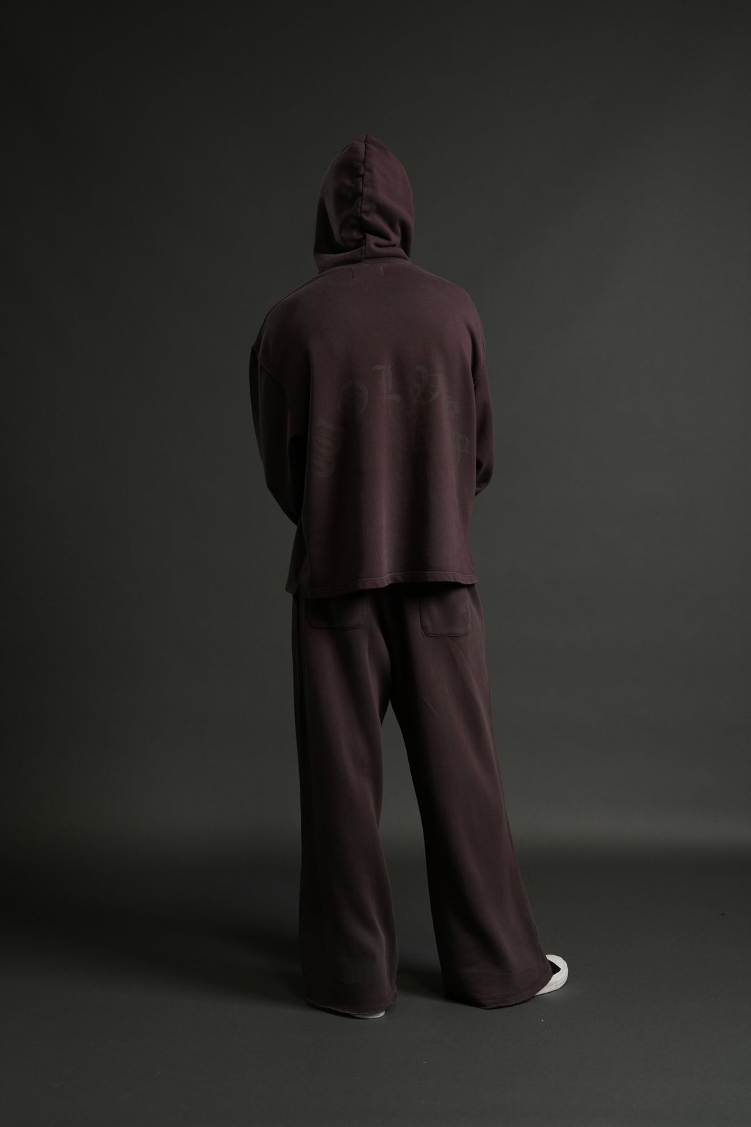 Phantom Night Chopper "Moaty" Hoodie in Darc Garnet Drift Wash