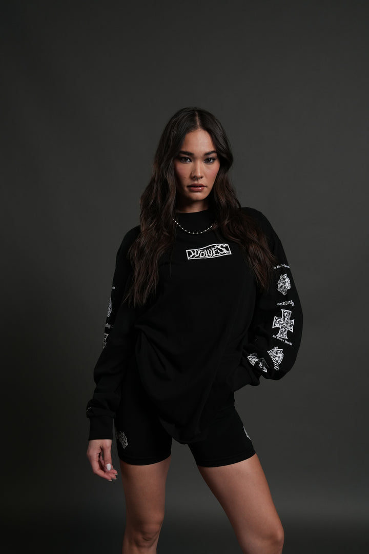 Iron Wolf Pack "Premium" L/S Tee in Black