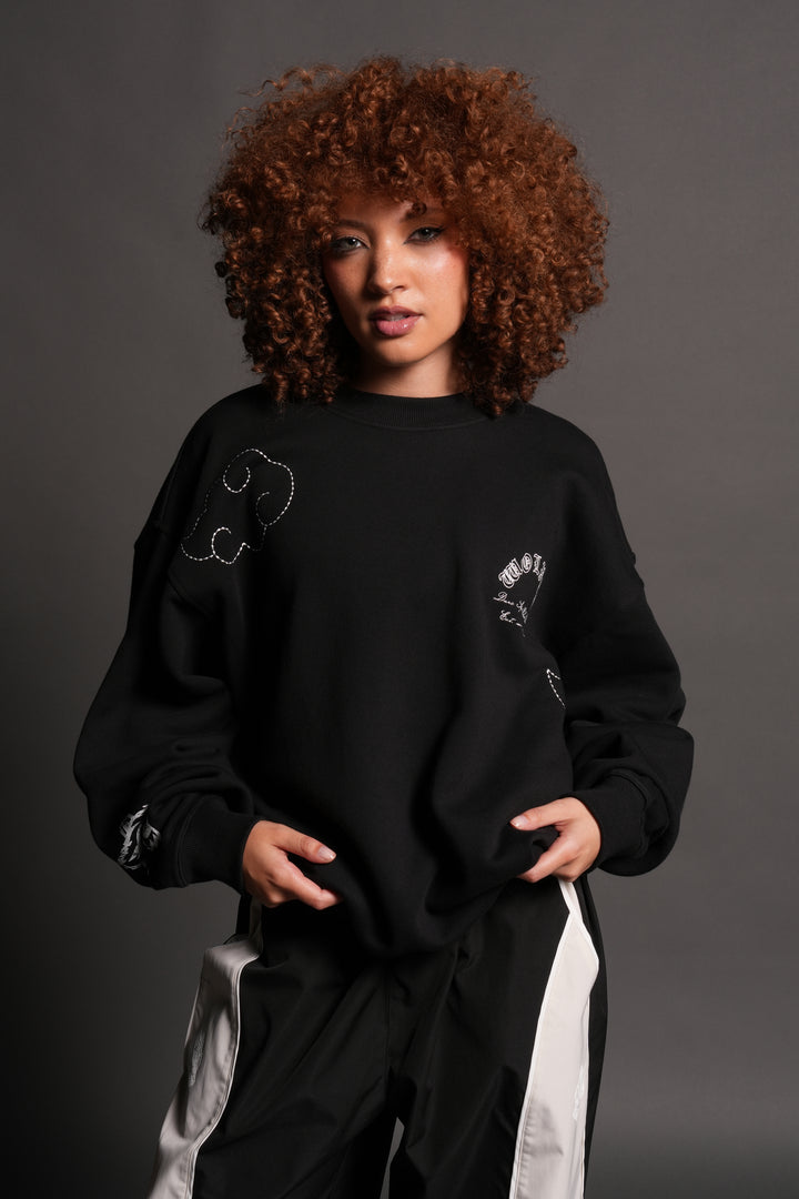 Darc Clouds London Crewneck in Black