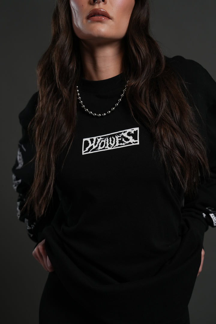 Iron Wolf Pack "Premium" L/S Tee in Black