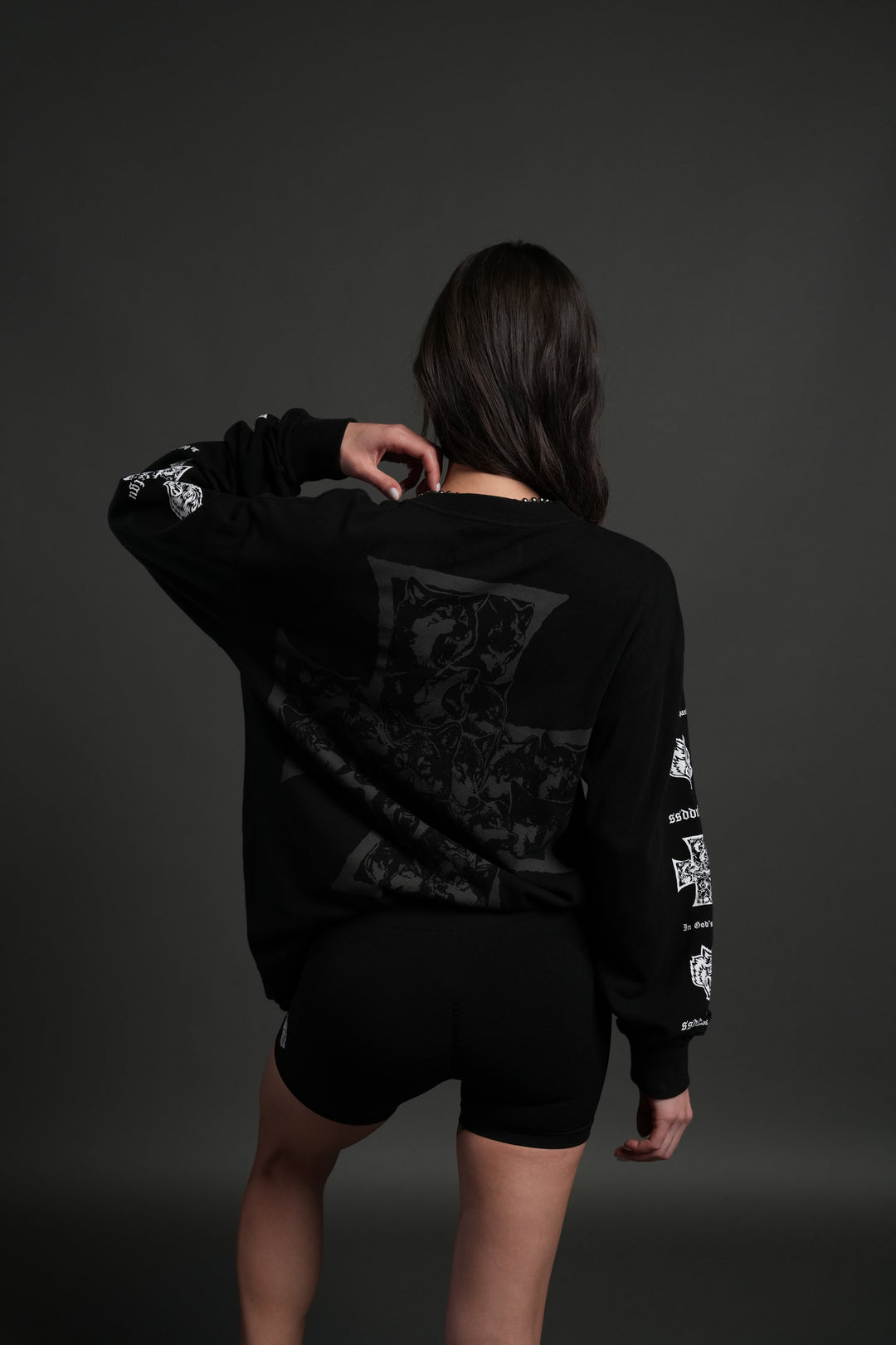 Iron Wolf Pack "Premium" L/S Tee in Black