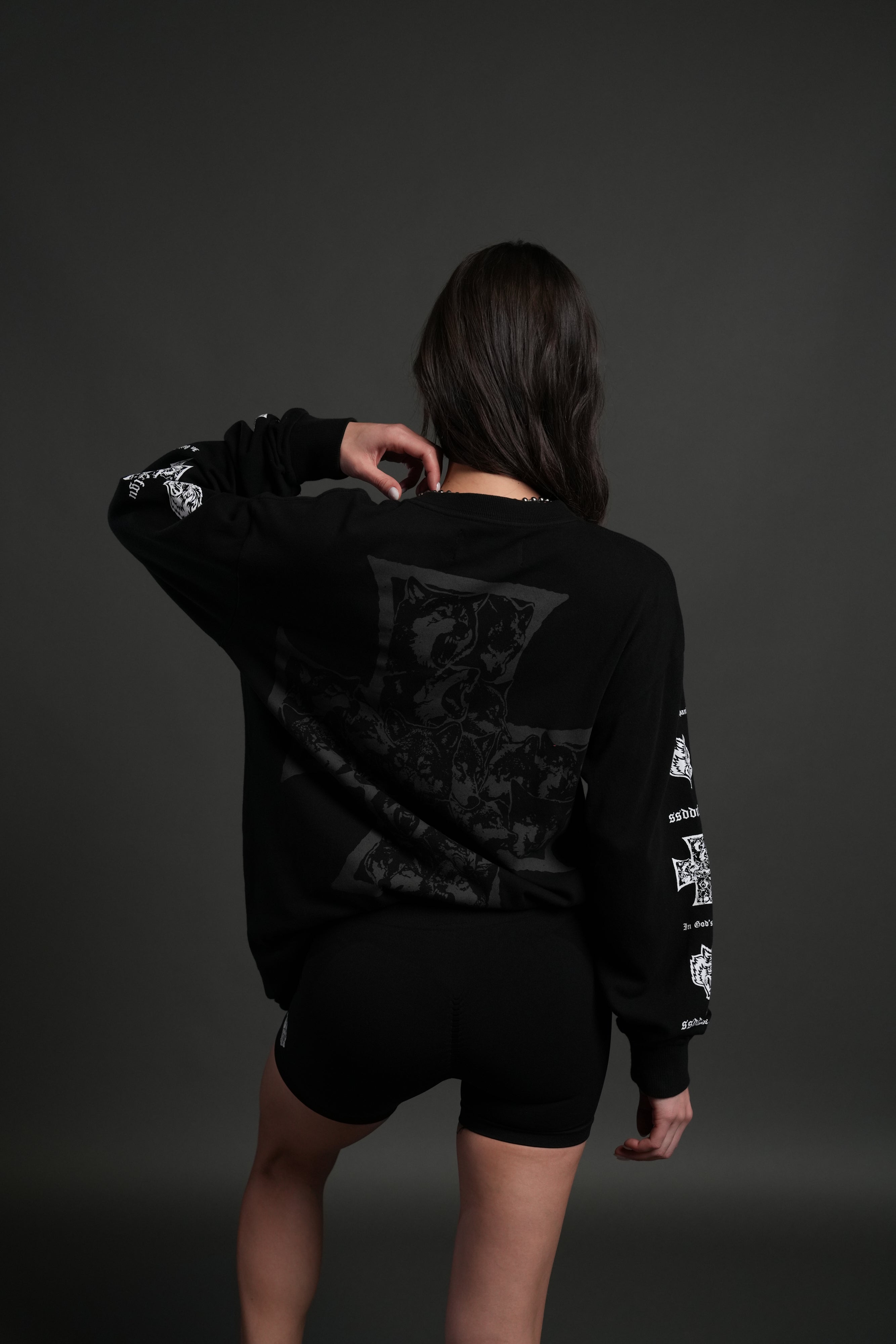 Iron Wolf Pack "Premium" L/S Tee in Black