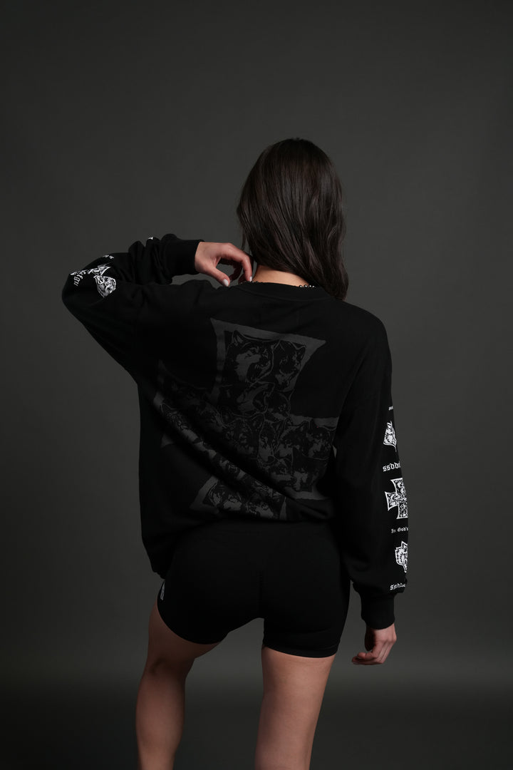 Iron Wolf Pack "Premium" L/S Tee in Black