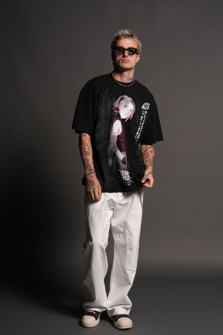 Sakura Haruno "Side-By-Side" Series Premium Tee in Black