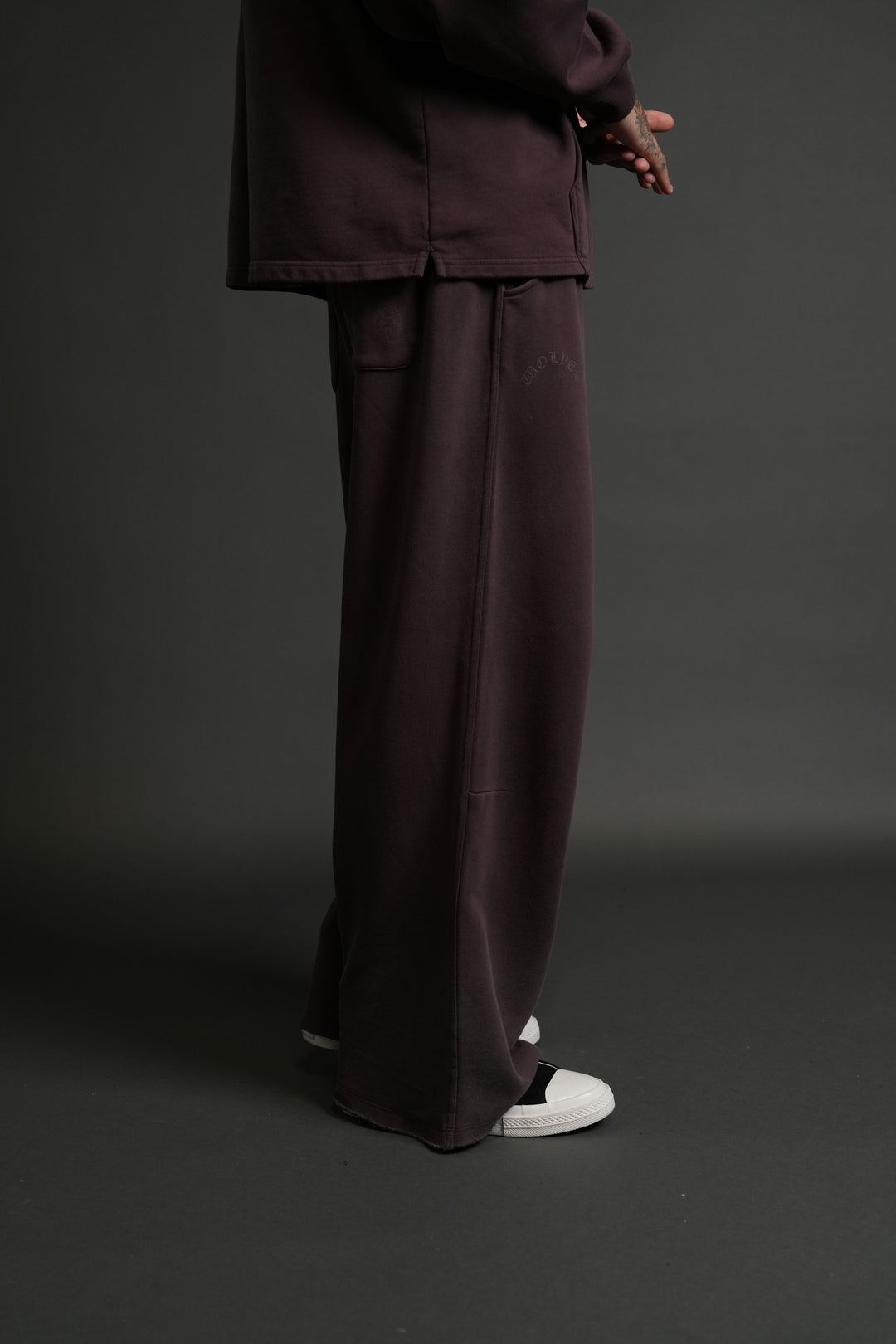 Darc Wandering Moaty Sweat Pants in Darc Garnet Drift Wash
