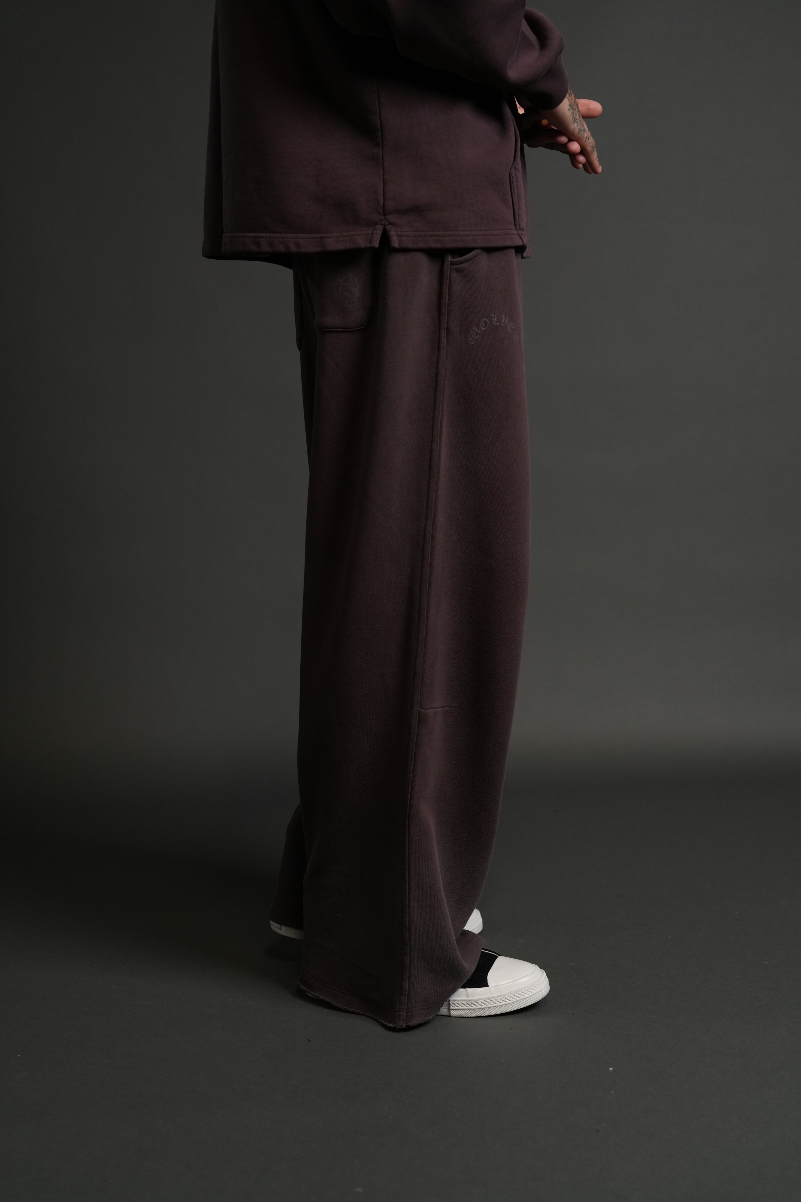 Darc Wandering Moaty Sweat Pants in Darc Garnet Drift Wash