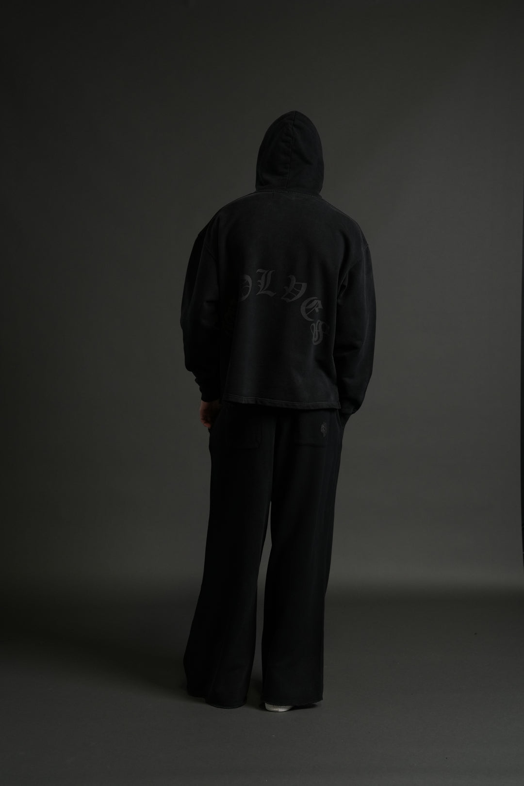 Phantom Night Chopper "Moaty" Hoodie in Black Drift Wash