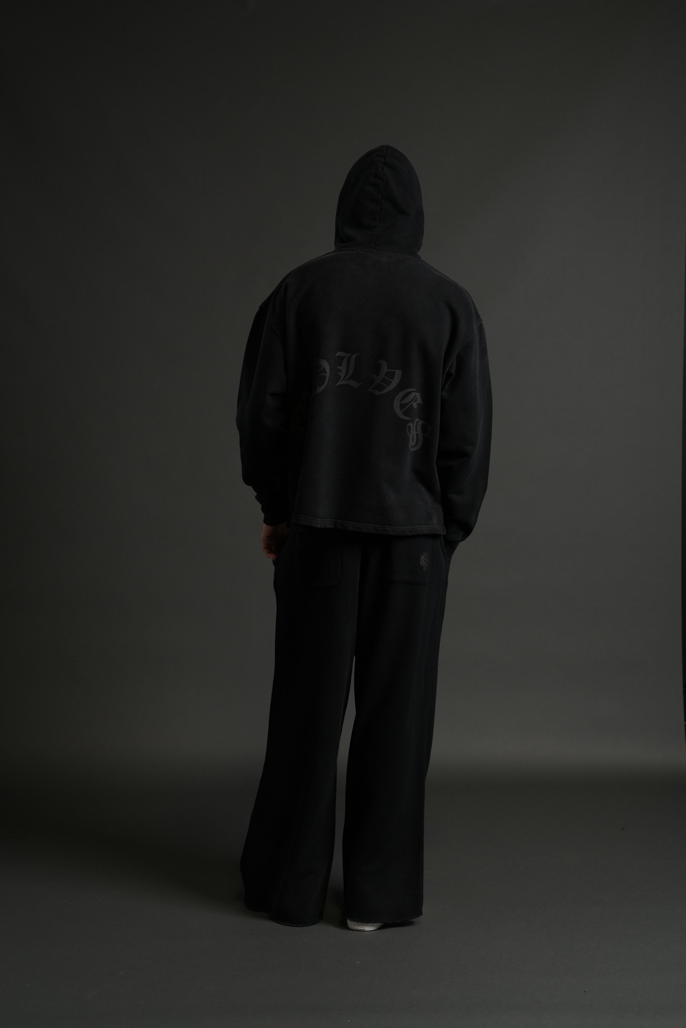 Phantom Night Chopper "Moaty" Hoodie in Black Drift Wash