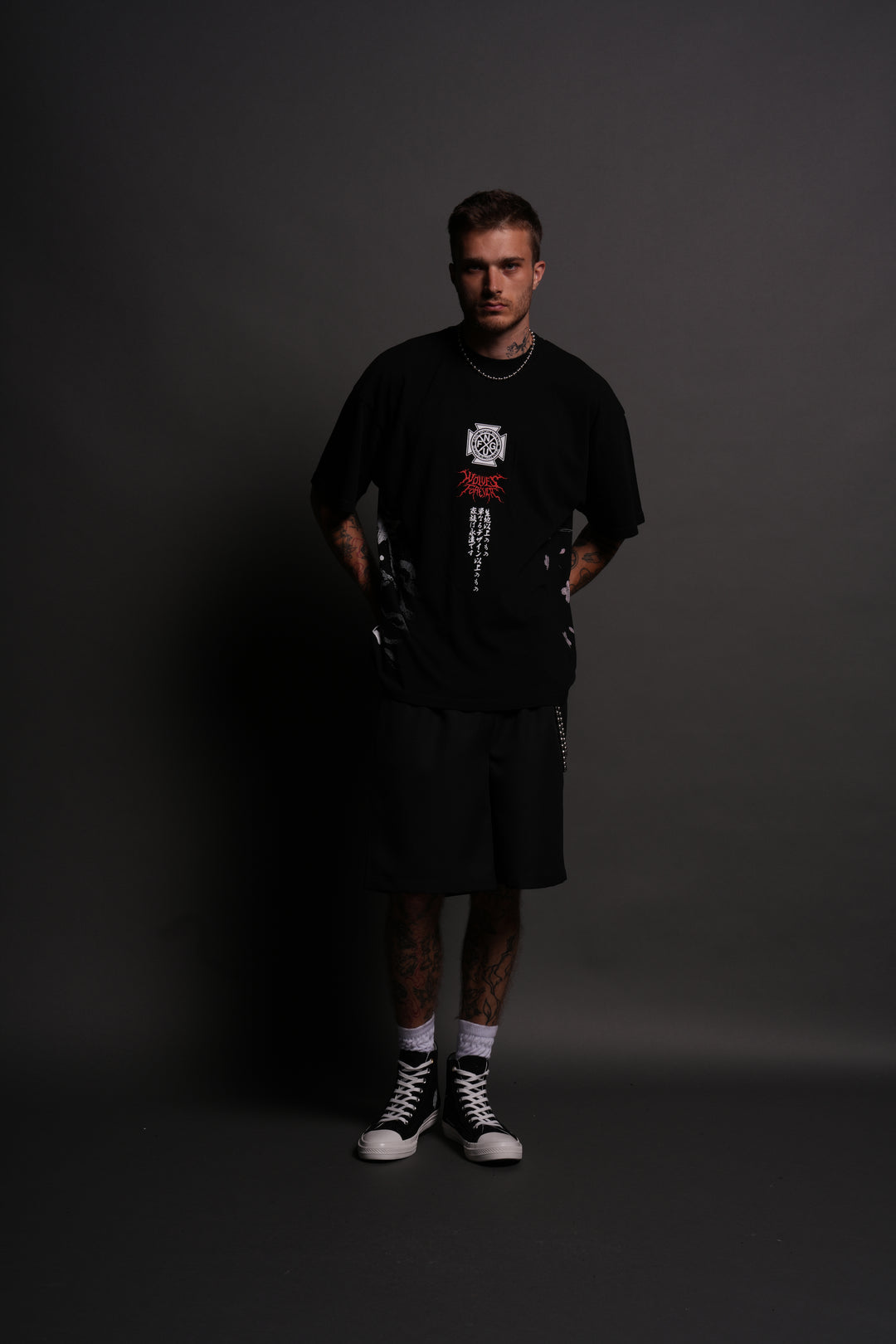 Darc Hannya "Side By Side" Series Premium Tee in Black