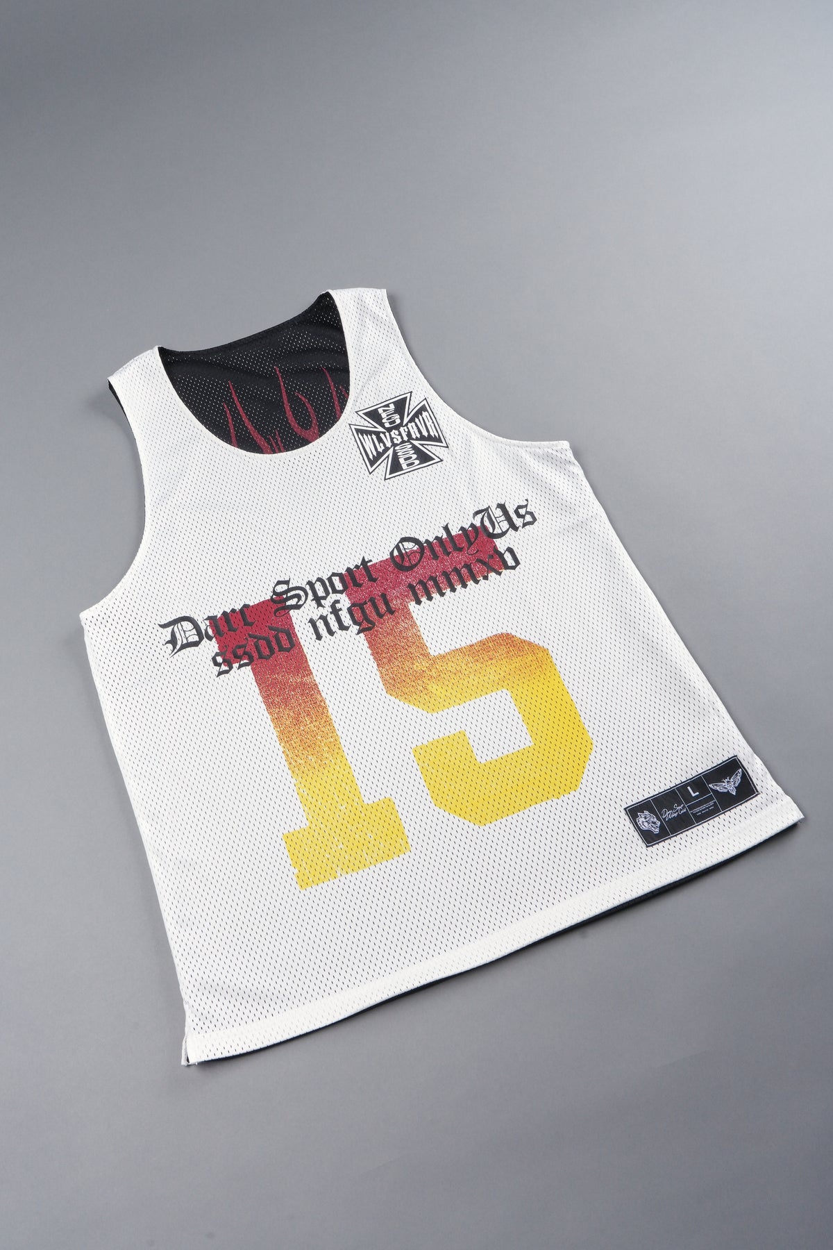 Infernal Club Reversible Bball Jersey In Black/Cream