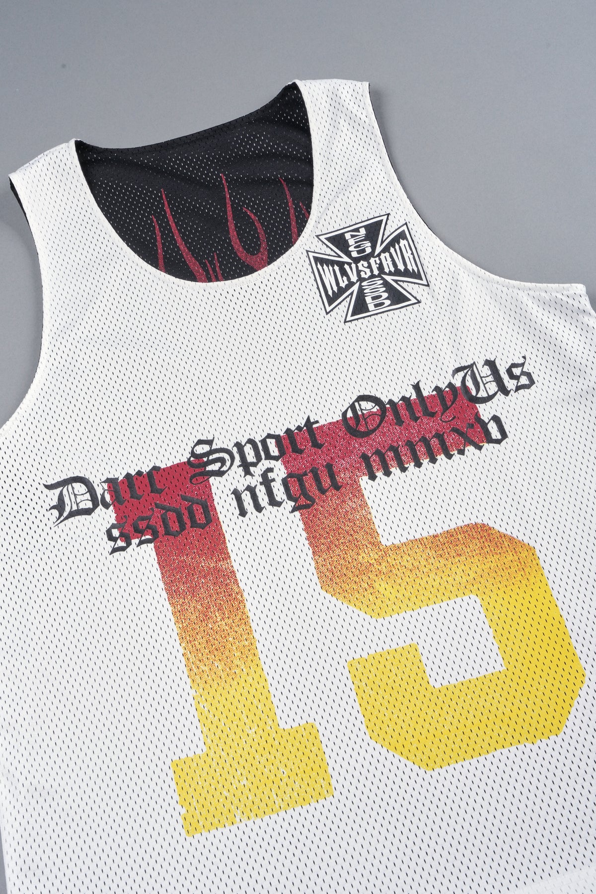 Infernal Club Reversible Bball Jersey In Black/Cream