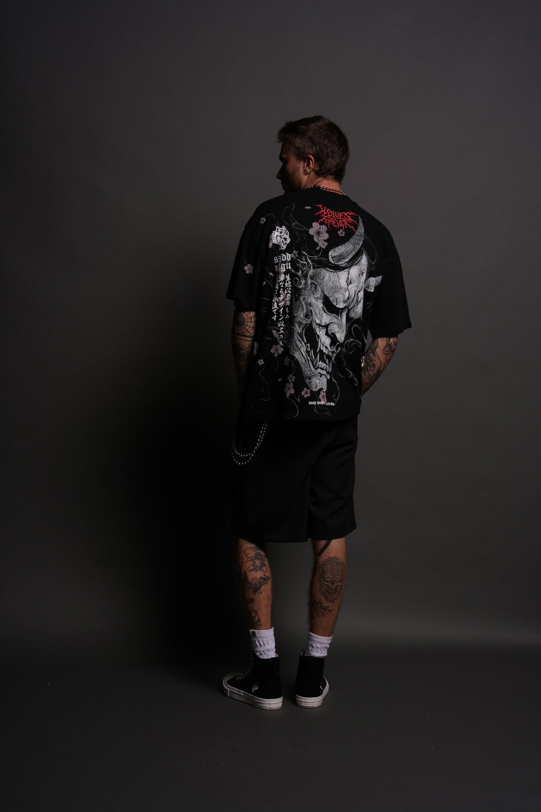 Darc Hannya "Side By Side" Series Premium Tee in Black