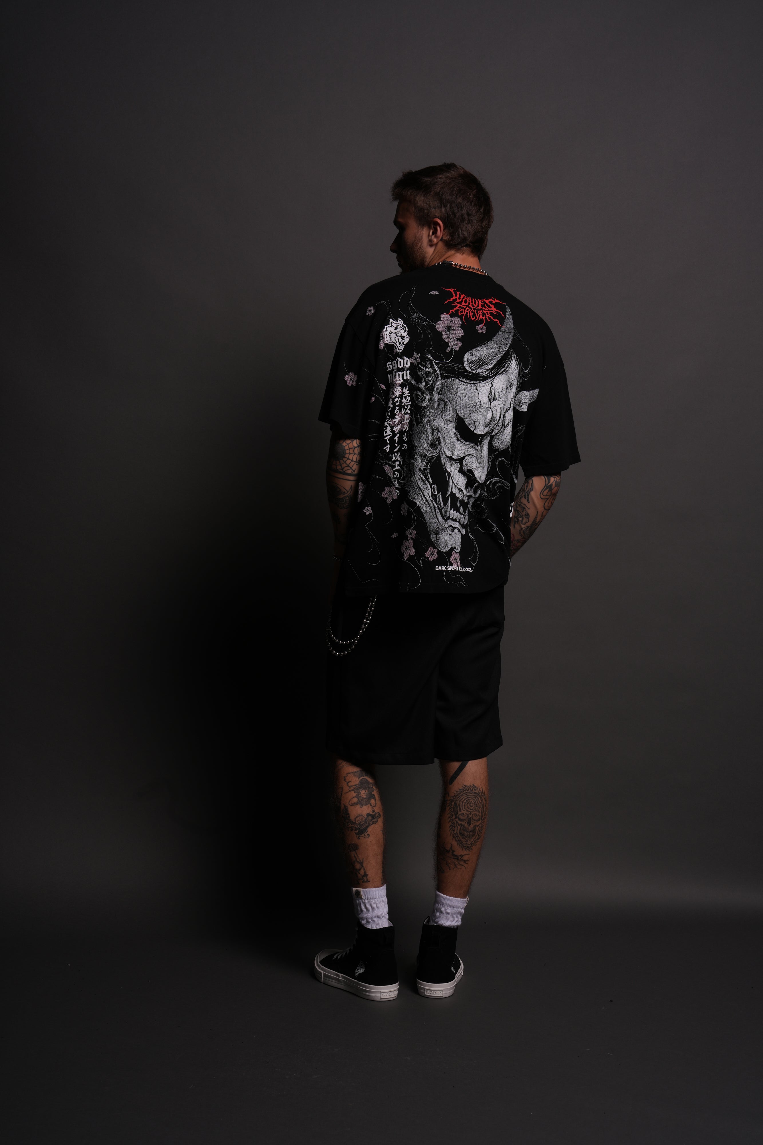 Darc Hannya "Side By Side" Series Premium Tee in Black