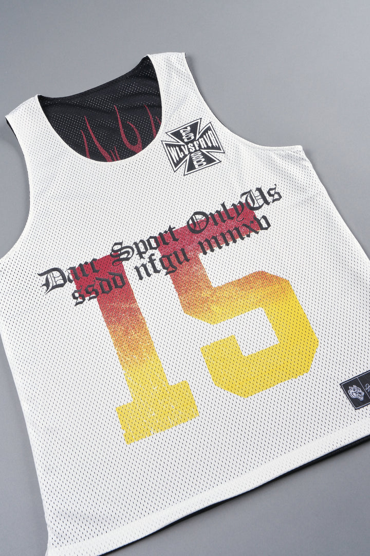 Infernal Club Reversible Bball Jersey In Black/Cream