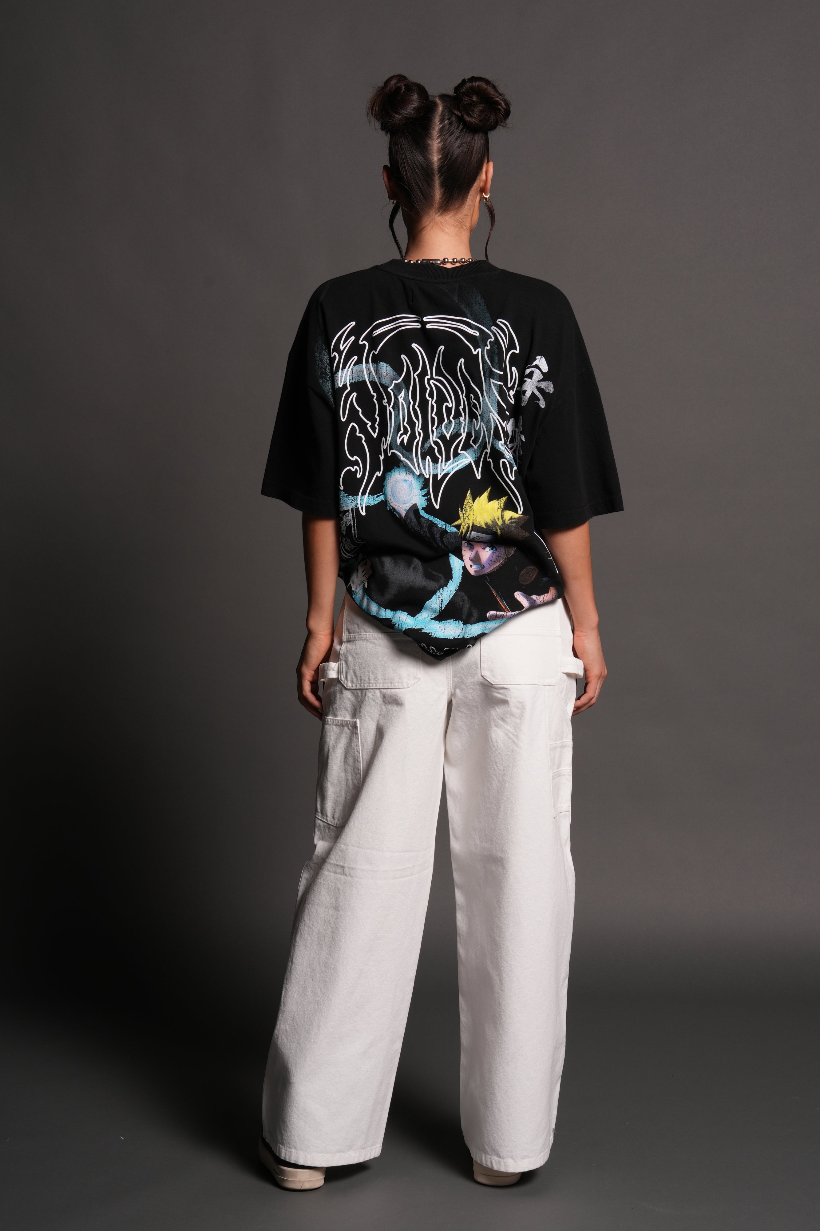 Rasengan Premium Oversized Tee in Black