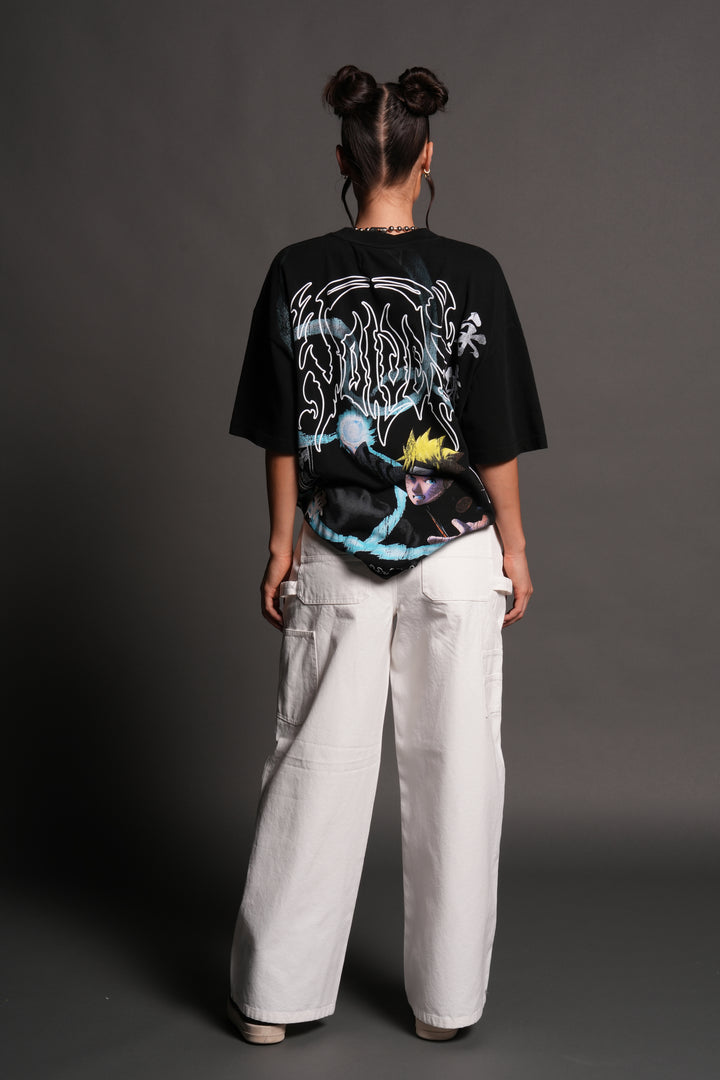 Rasengan Premium Oversized Tee in Black
