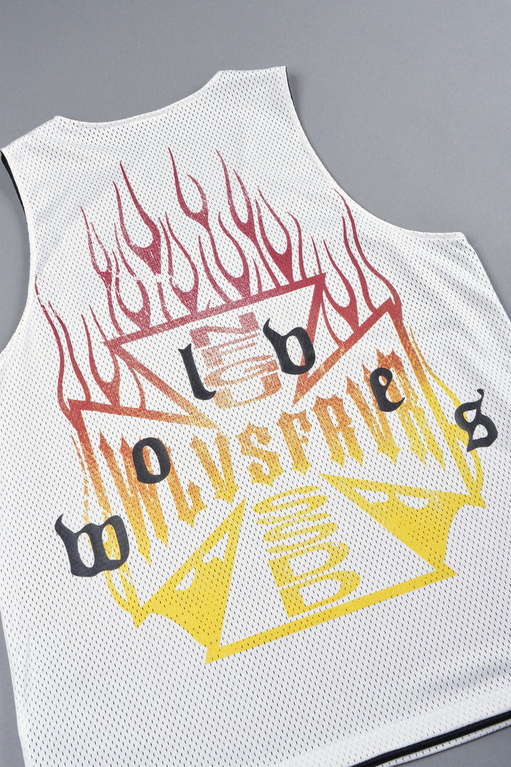 Infernal Club Reversible Bball Jersey In Black/Cream