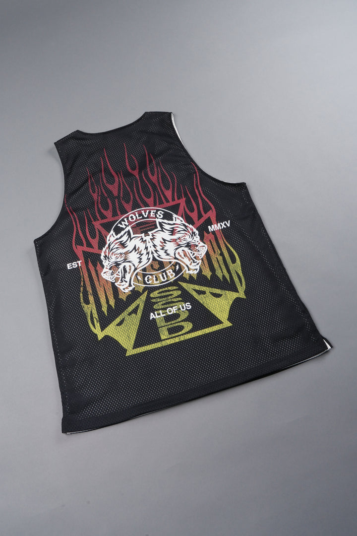 Infernal Club Reversible Bball Jersey In Black/Cream