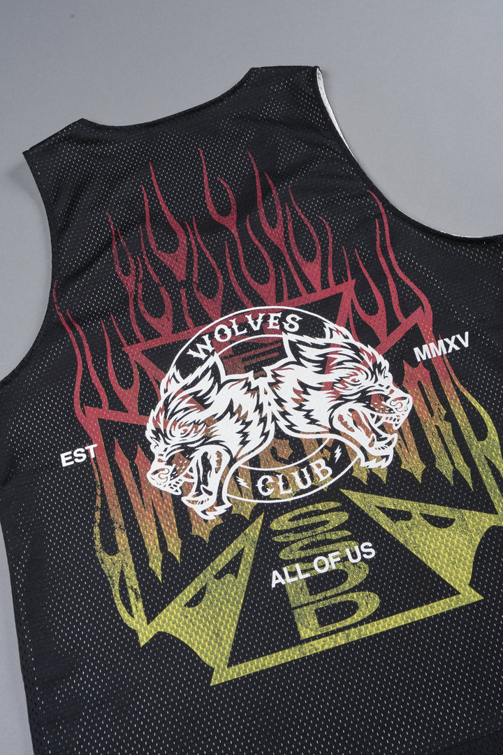 Infernal Club Reversible Bball Jersey In Black/Cream