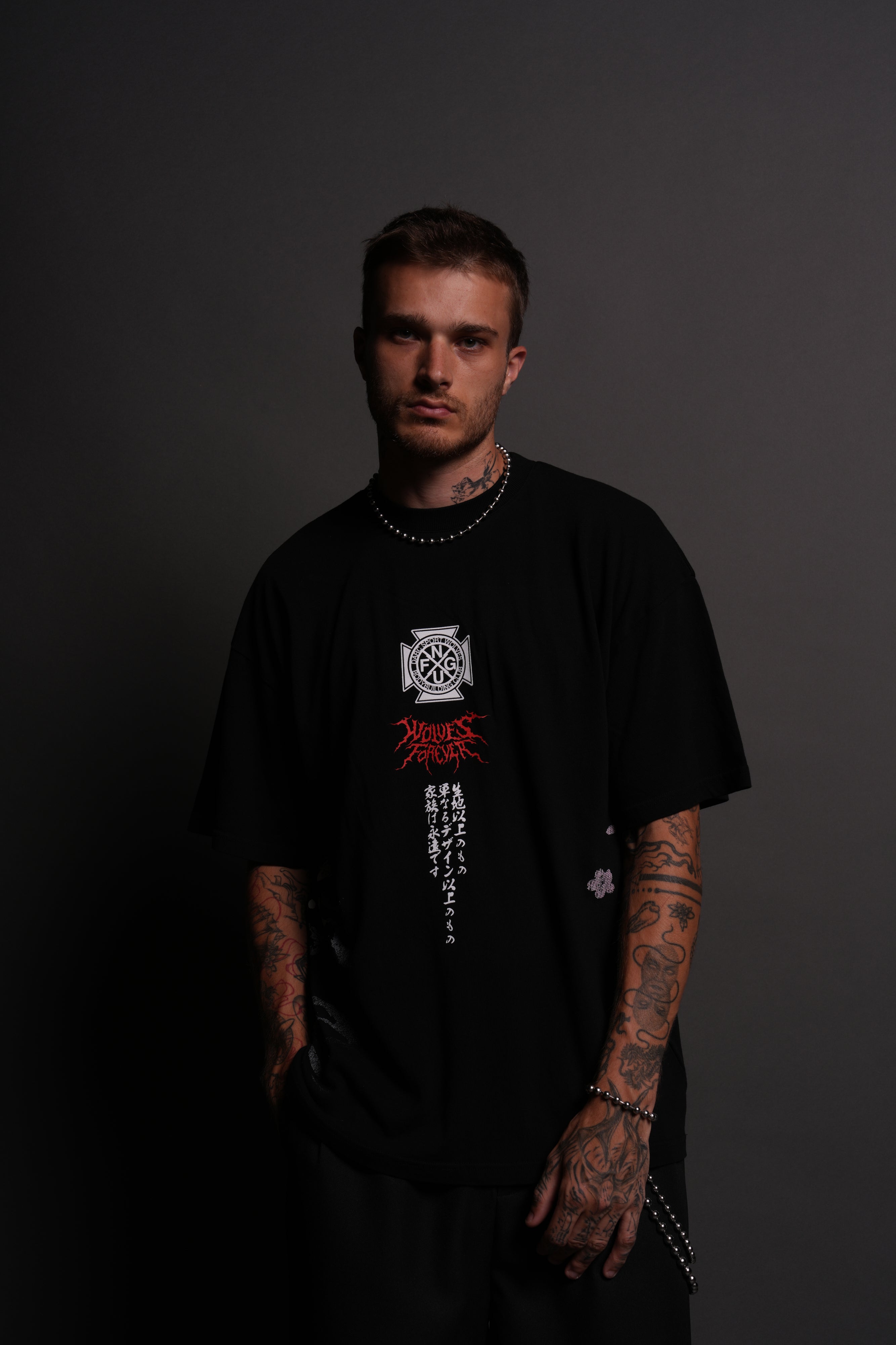 Darc Hannya "Side By Side" Series Premium Tee in Black
