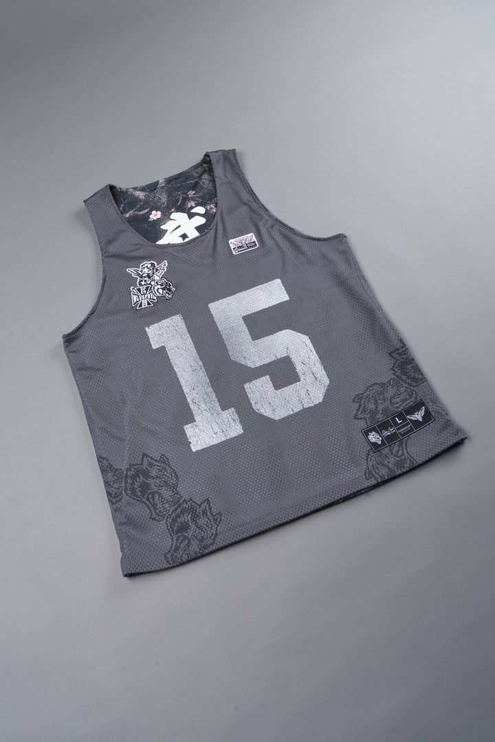 Shadow Blossom Reversible Bball Jersey In Slate Gray / All Of Us Camo