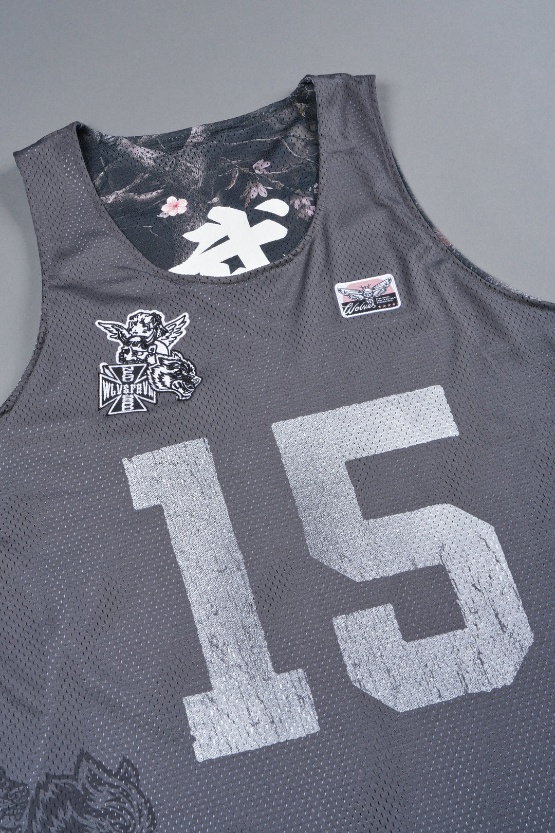 Shadow Blossom Reversible Bball Jersey In Slate Gray / All Of Us Camo