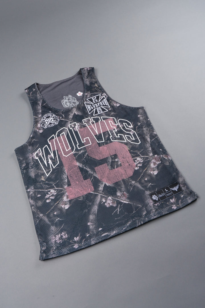 Shadow Blossom Reversible Bball Jersey In Slate Gray / All Of Us Camo
