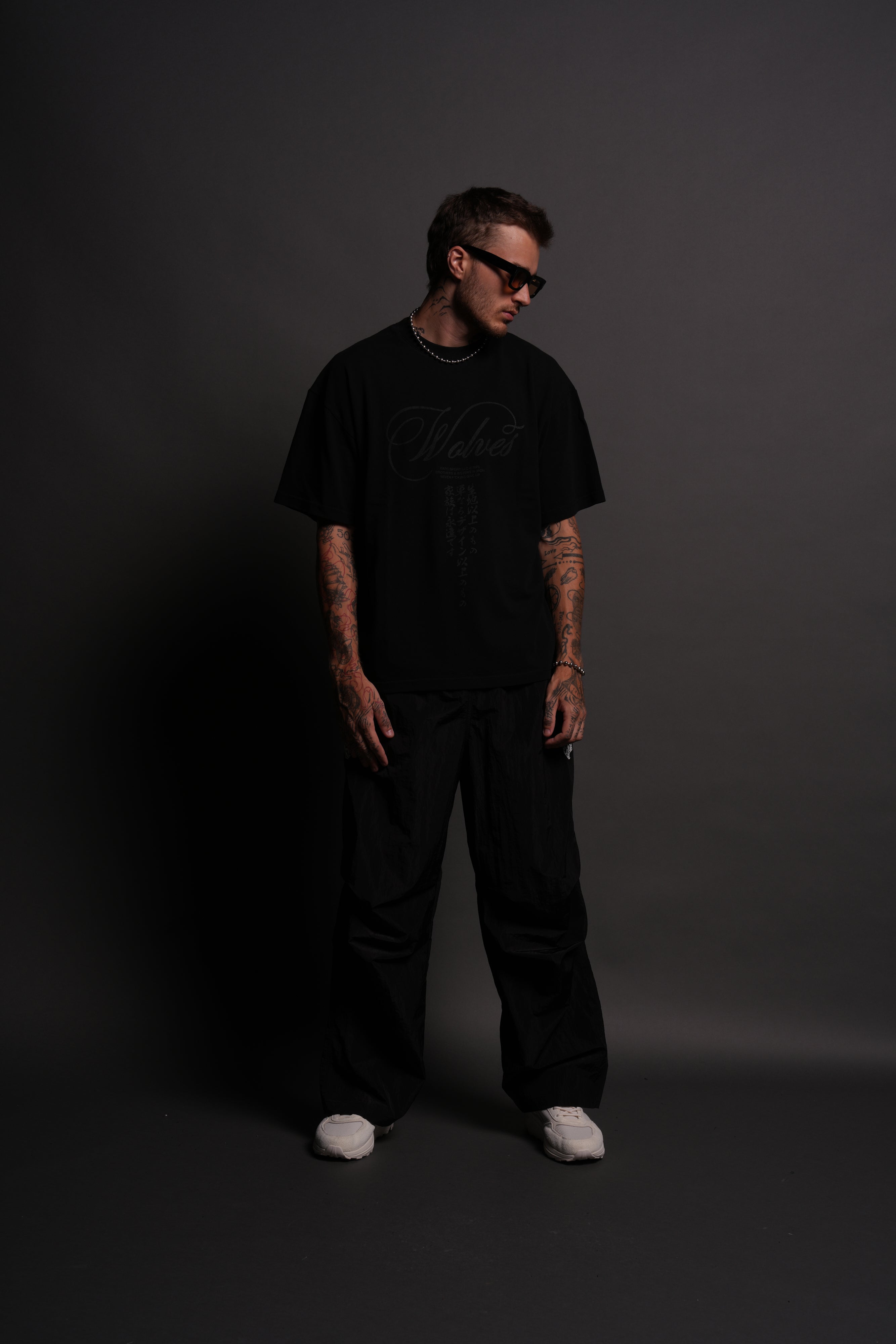 (1 Of 500) Geisha "Premium" Oversized Tee in Black