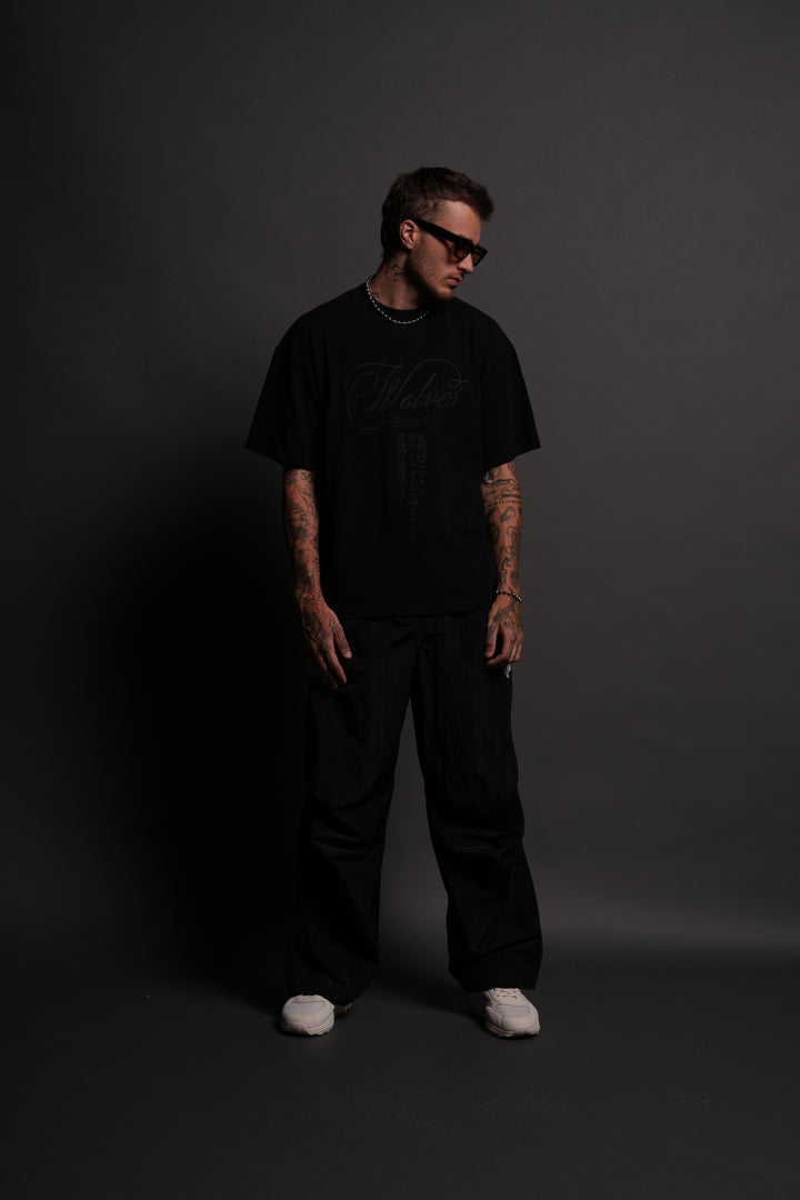 (1 Of 500) Geisha "Premium" Oversized Tee in Black