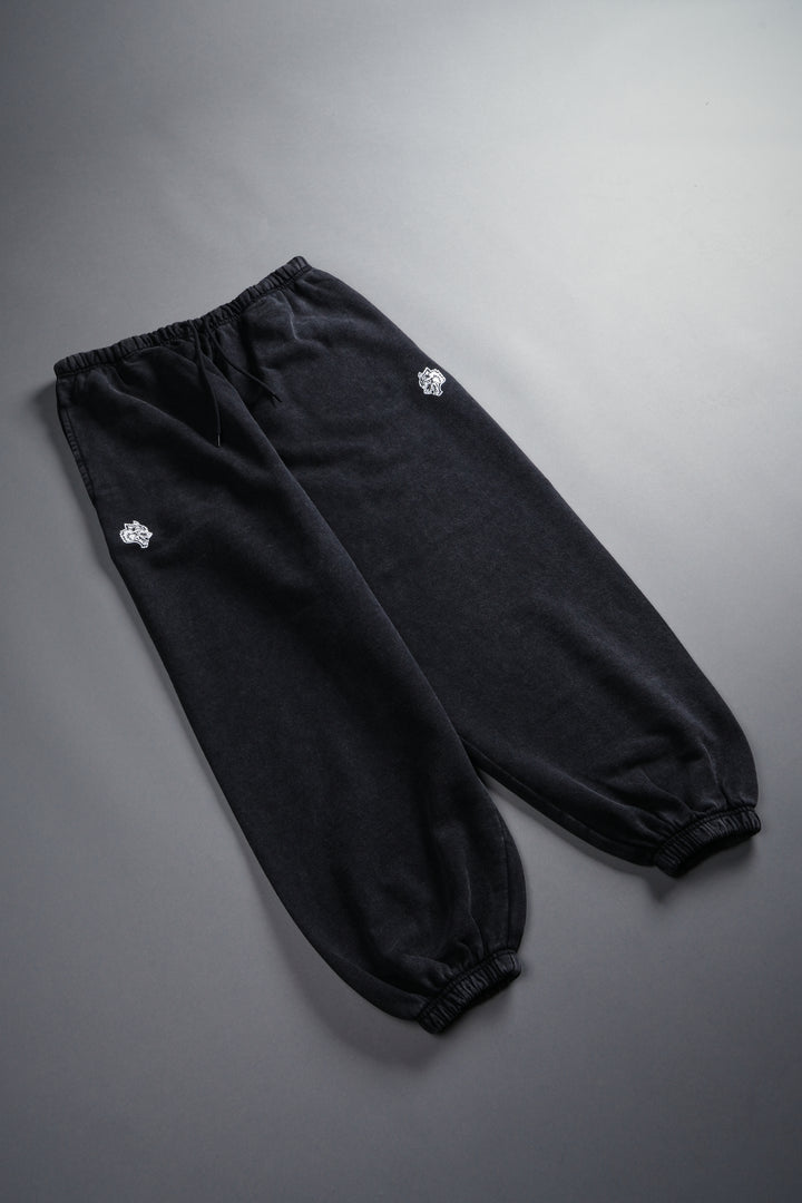 Dual Wolf Unisex Lounger Sweat Pants in Black