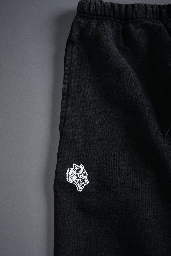 Dual Wolf Unisex Lounger Sweat Pants in Black