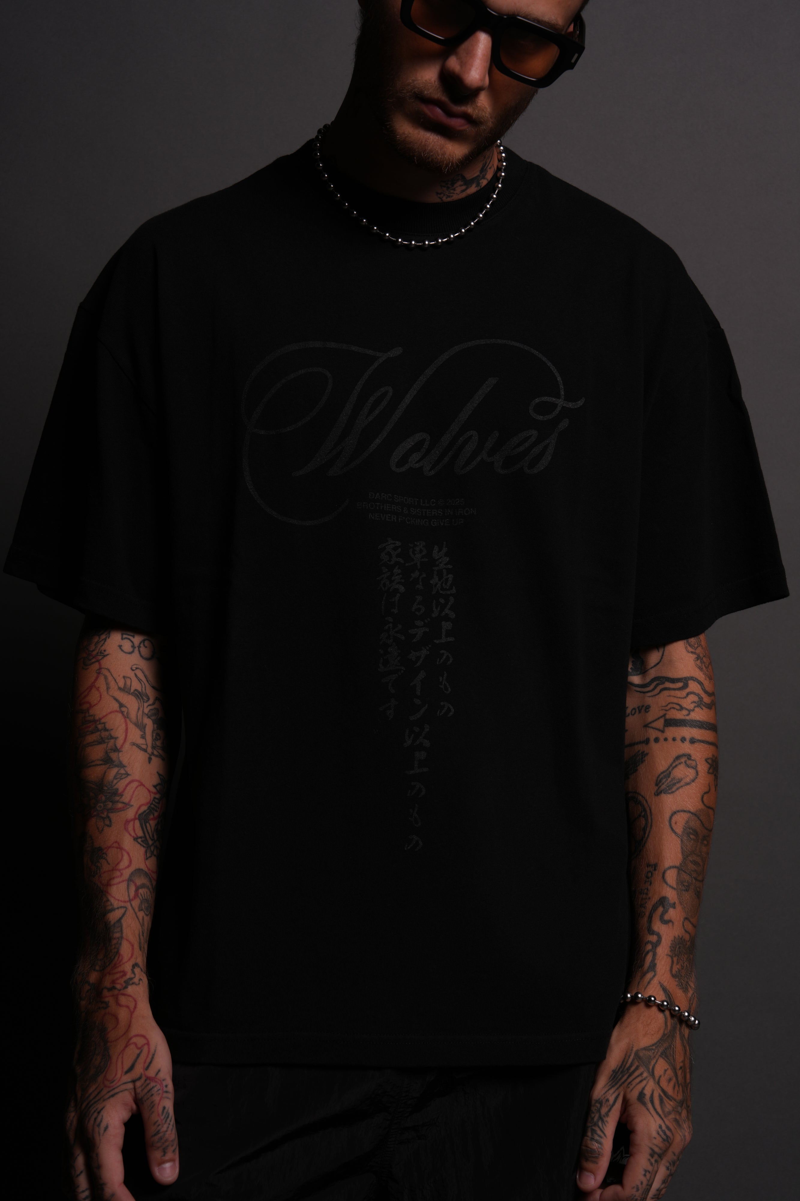 (1 Of 500) Geisha "Premium" Oversized Tee in Black