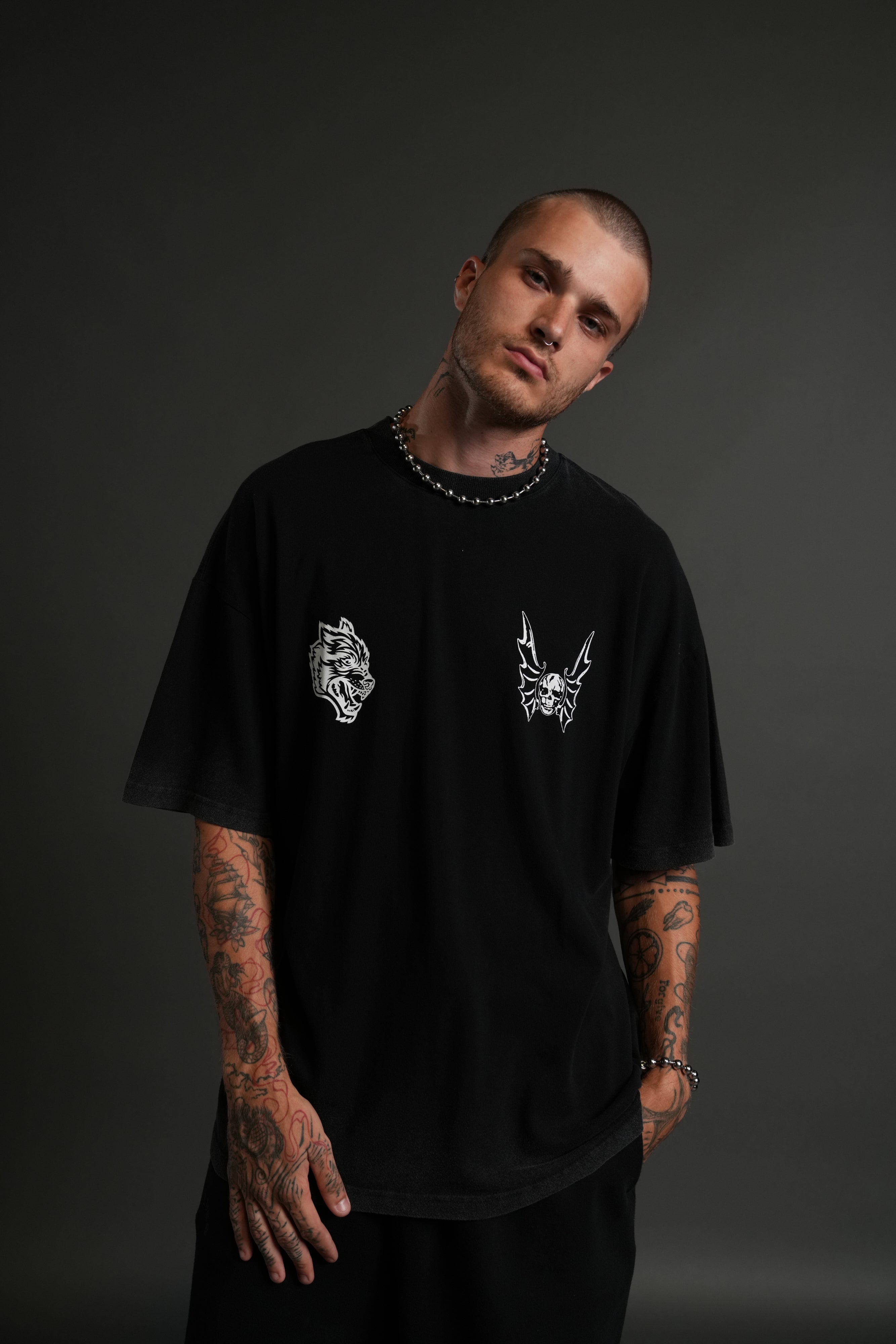Darc Coffin "Premium" Oversized Tee in Black