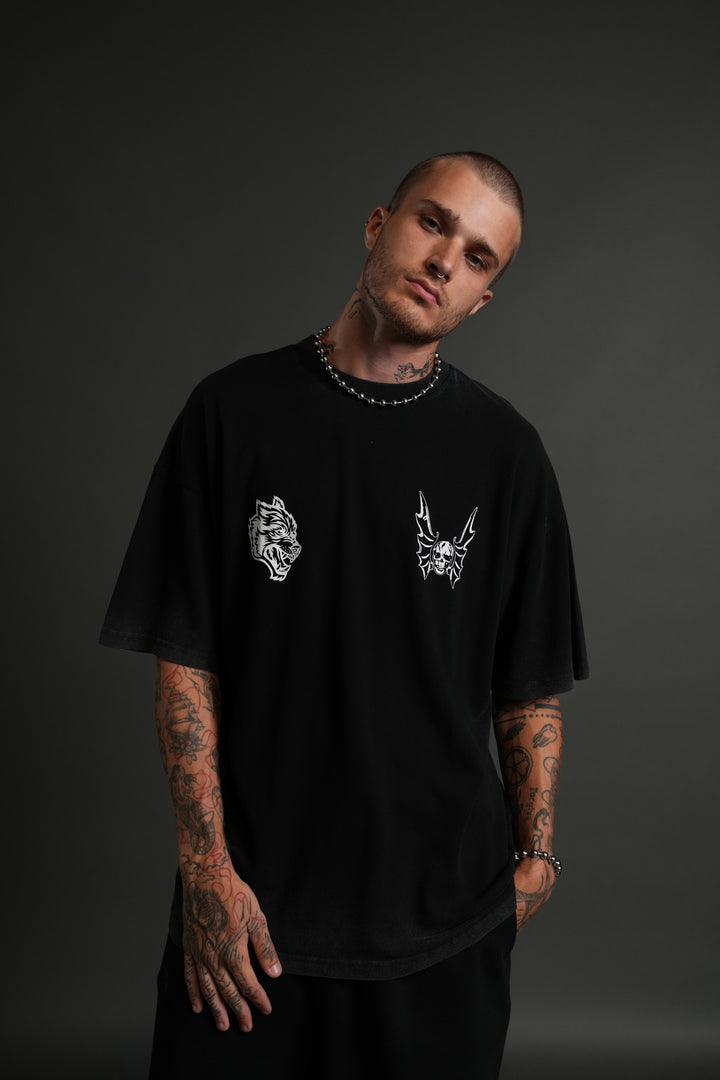 Darc Coffin "Premium" Oversized Tee in Black