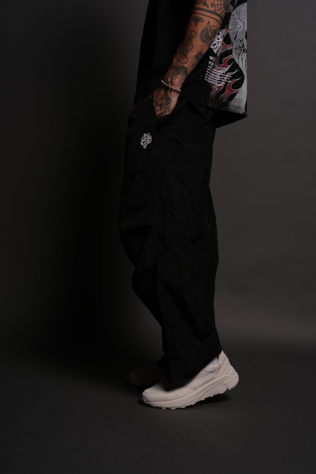 Dual Luigi Track Pants in Black