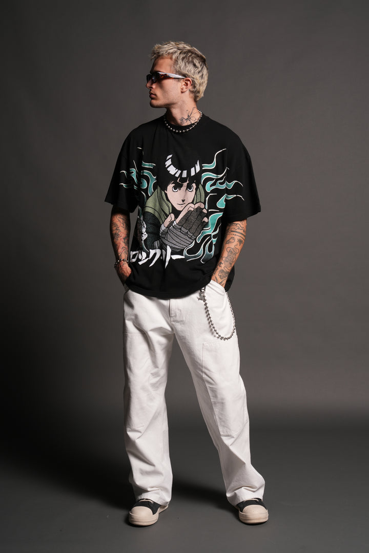 Rock "Premium" Oversized Tee in Black