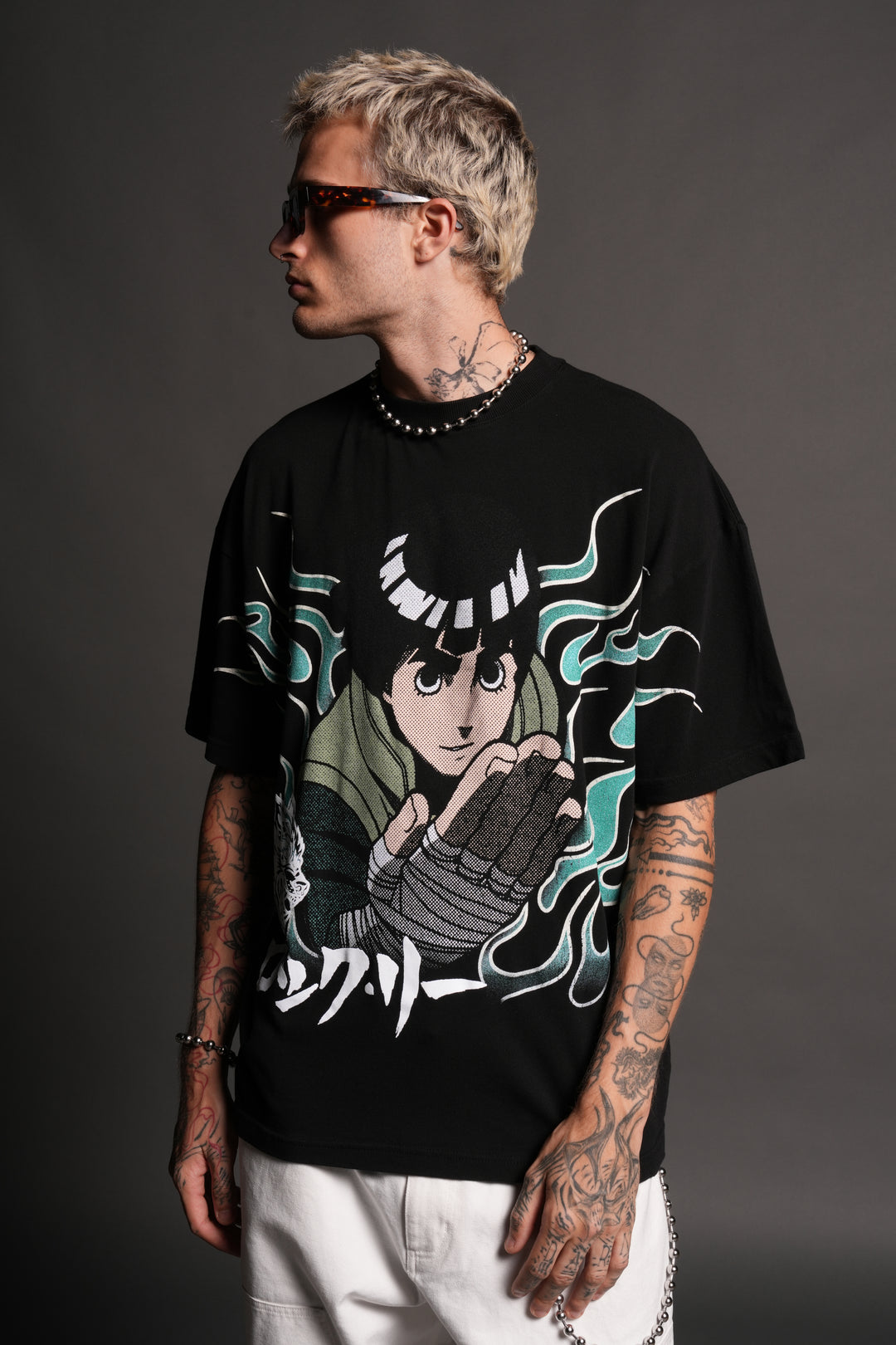 Rock "Premium" Oversized Tee in Black