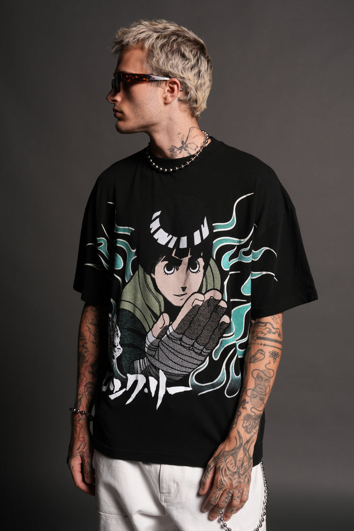 Rock "Premium" Oversized Tee in Black