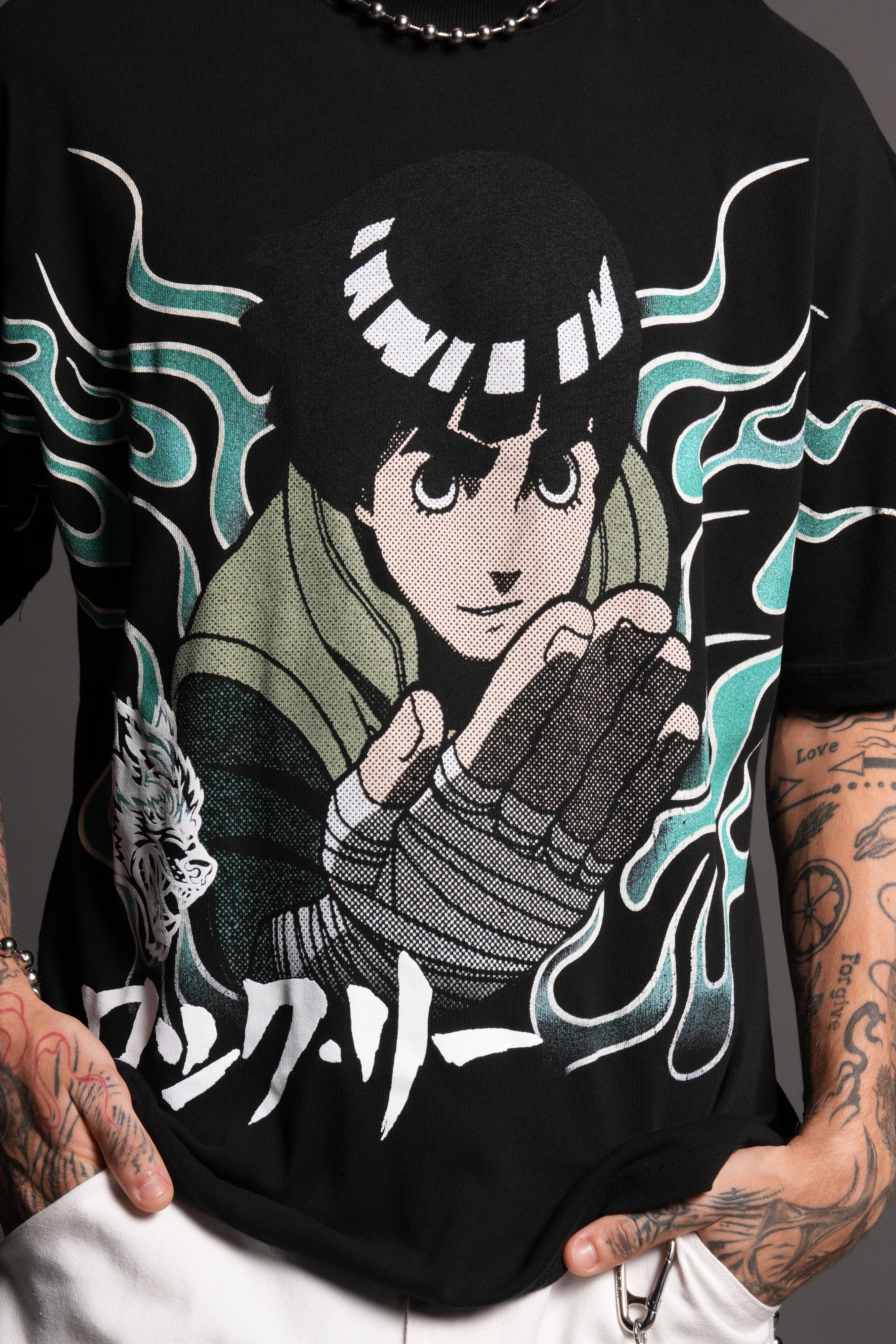 Rock "Premium" Oversized Tee in Black