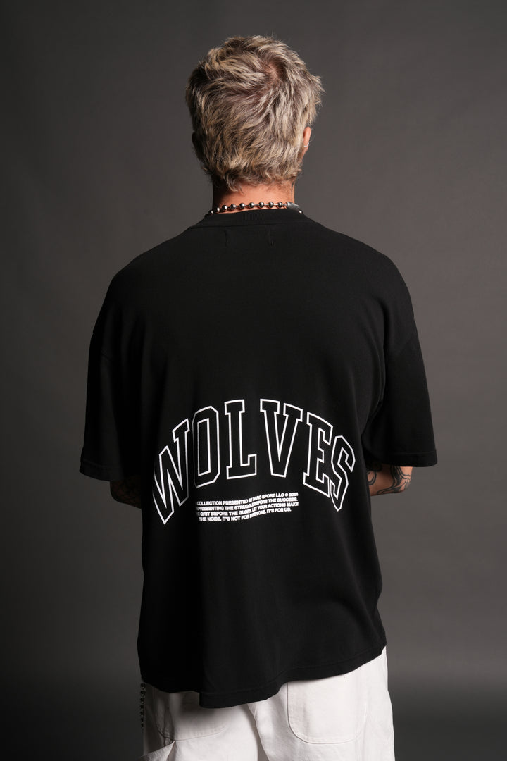 Rock "Premium" Oversized Tee in Black