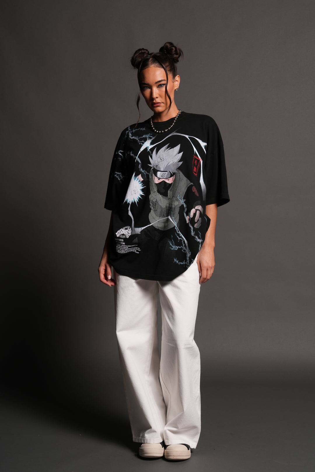 Shinobi Premium Oversized Tee in Black