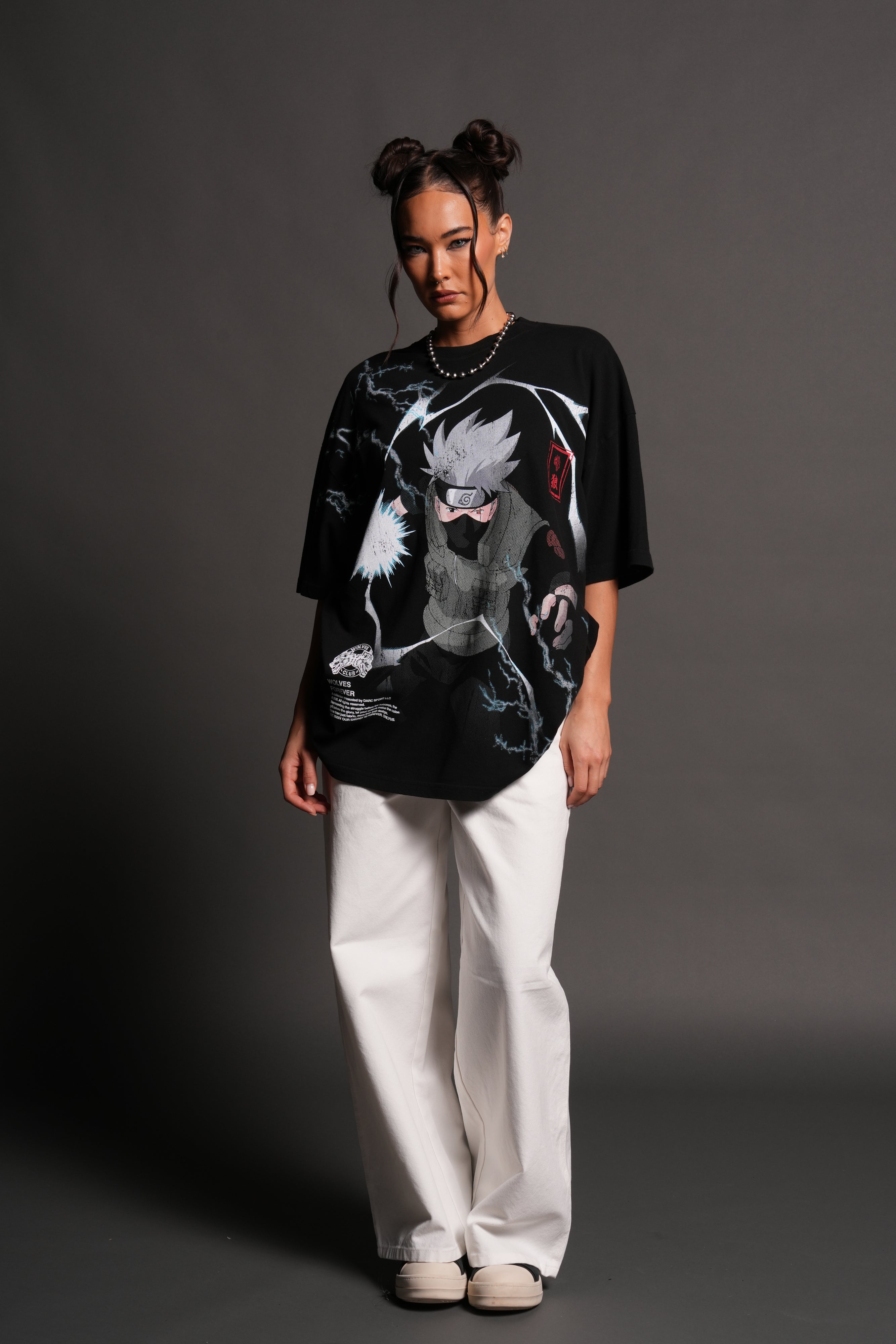 Shinobi Premium Oversized Tee in Black