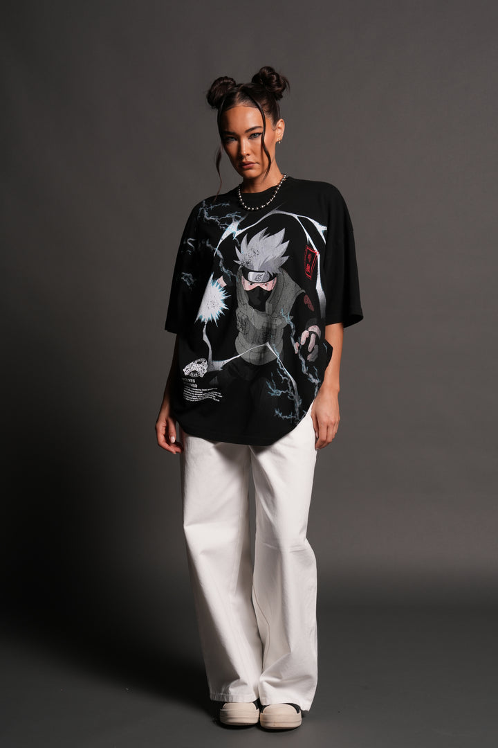Shinobi Premium Oversized Tee in Black
