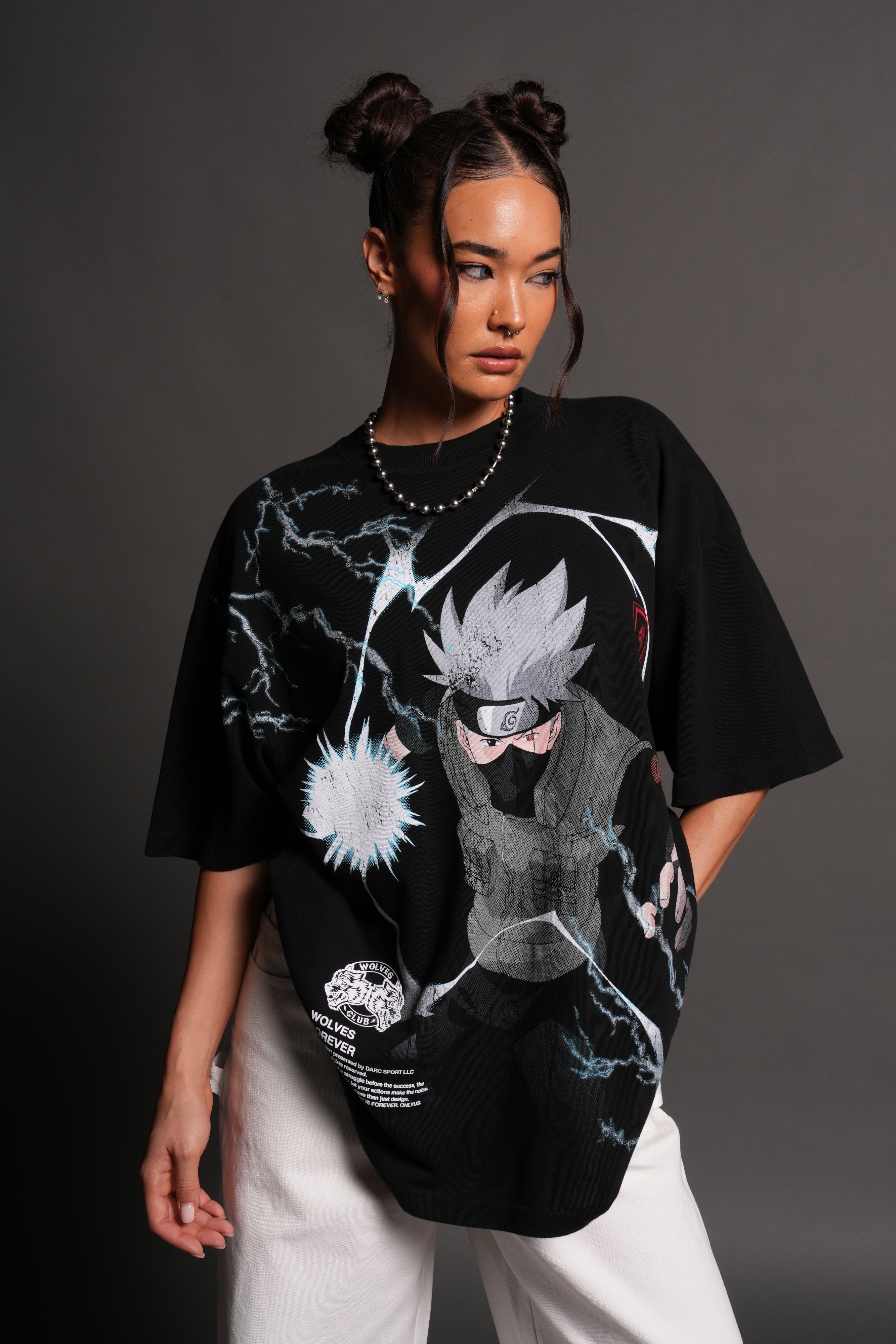 Shinobi Premium Oversized Tee in Black