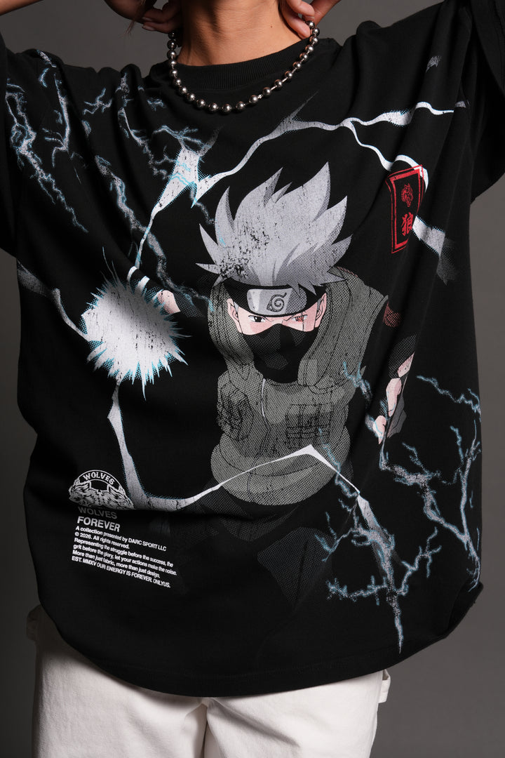 Shinobi Premium Oversized Tee in Black