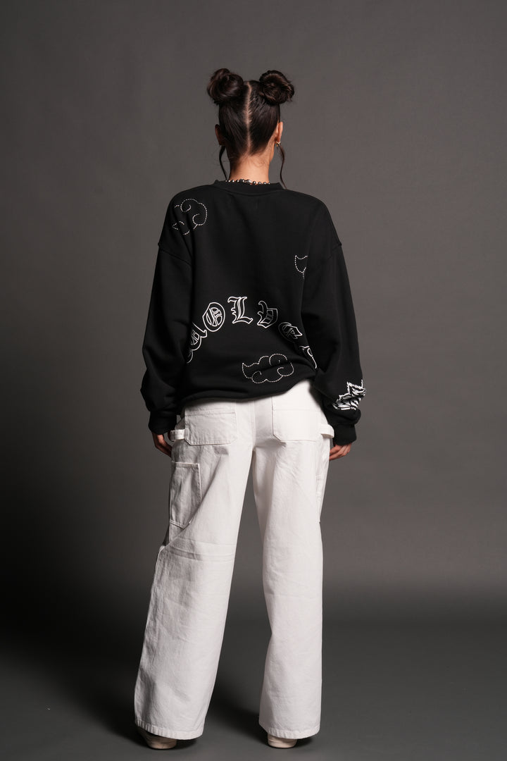 Darc Clouds London Crewneck in Black