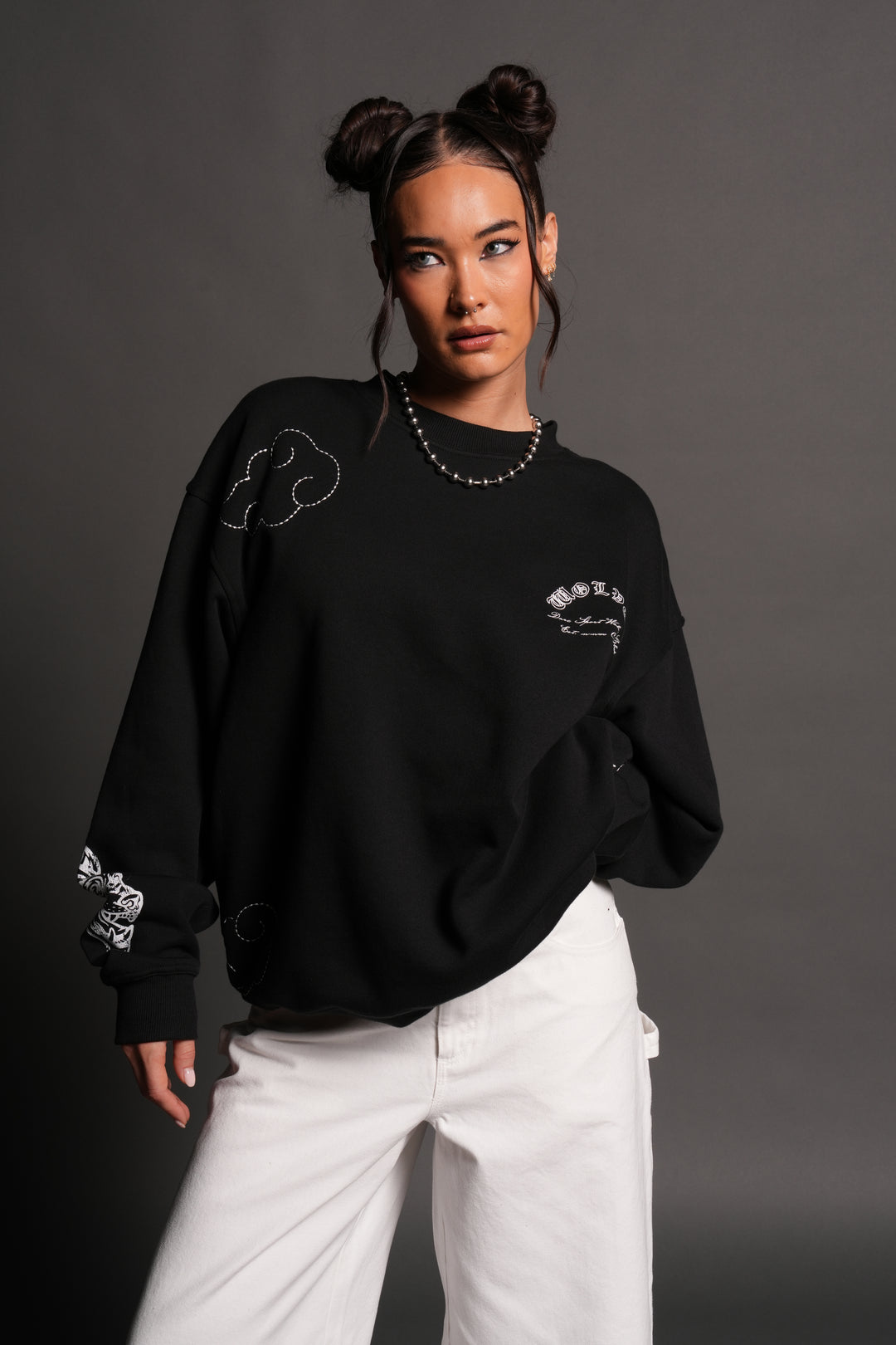 Darc Clouds London Crewneck in Black