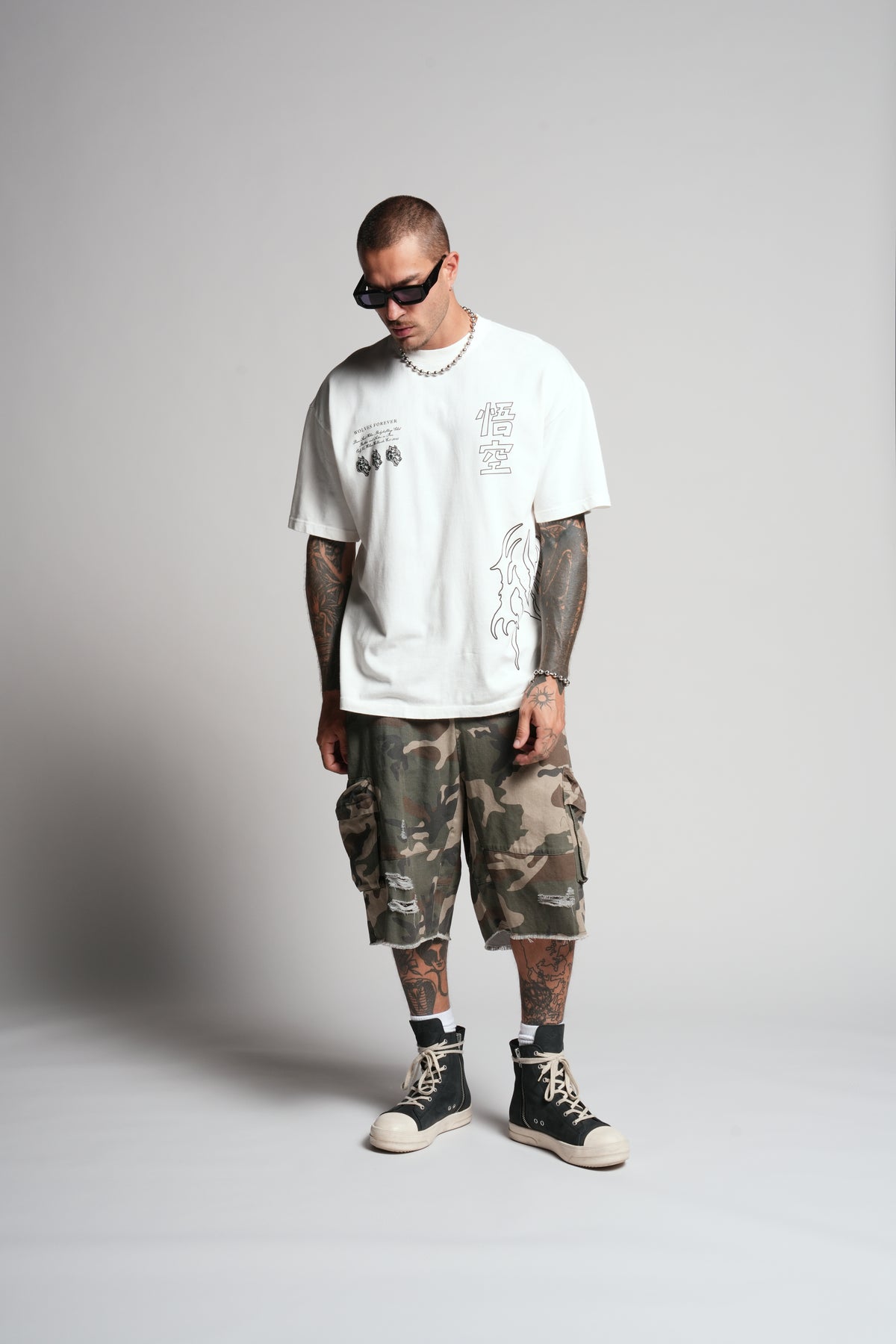 Goku "Premium" Oversized Tee in Cream