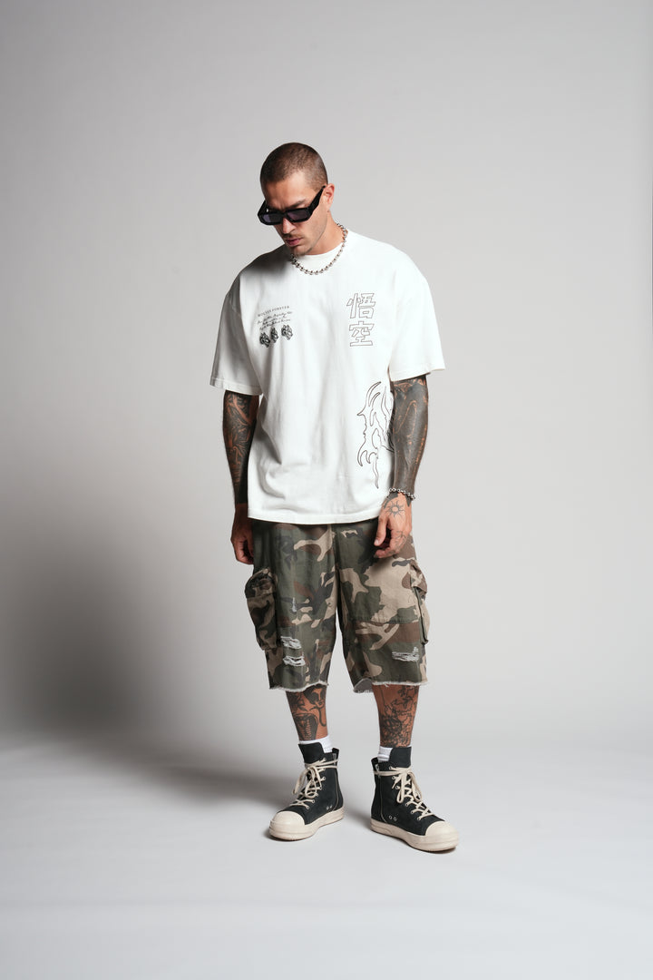 Goku "Premium" Oversized Tee in Cream