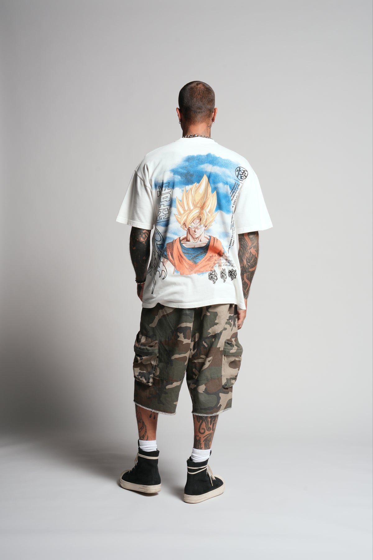 Goku "Premium" Oversized Tee in Cream
